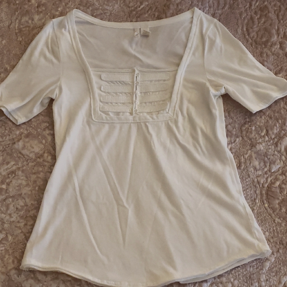 Cream colored short sleeve shirt, Red Camel, sz M